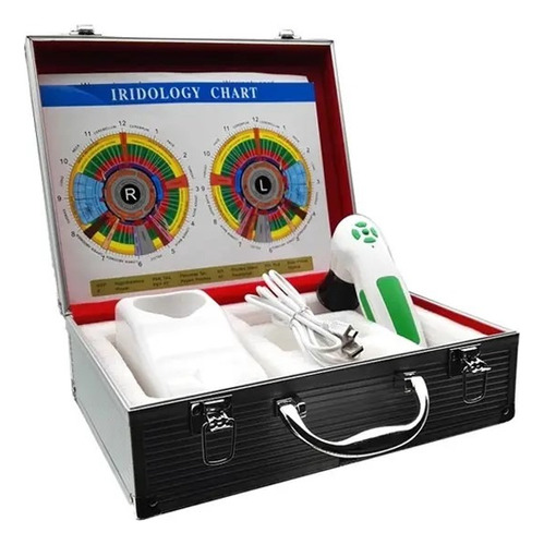 Iriscopio Profesional 12mp Hd 30x Con Autoenfoque Y Base Color Blanco
