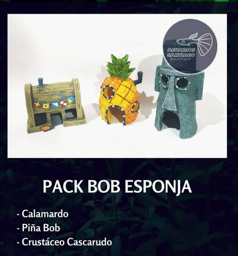 Pack Bob Esponja Piña-calamardo-restaurant