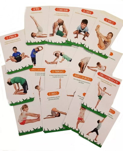 Cartas De Yoga Para Grandes Y Niños Con Imágenes Reales
