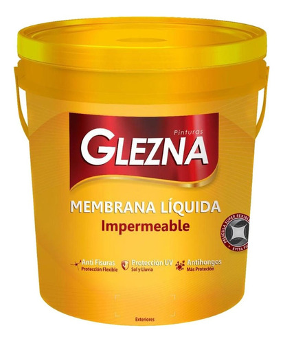 Membrana Líquida Impermeable Blanca 4kg Glezna, Flexible