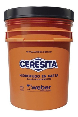 Ceresita Weber Hidrofugo 20k Pasta Pared Exterior Piso Techo