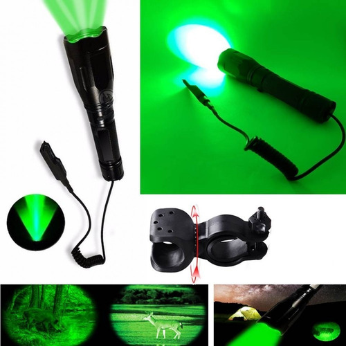 Lanterna Luz Verde Tática Led Cree P/ Sobrevivência Xm30985