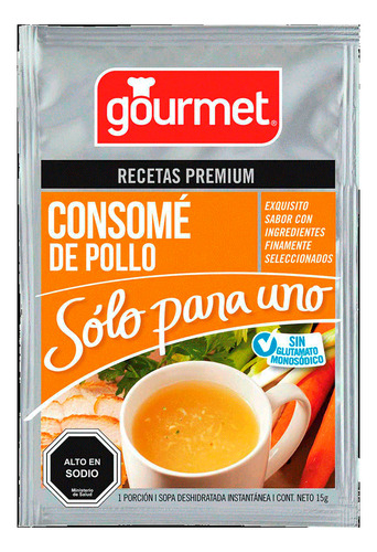 Sopa Para Uno Gourmet Pollo 15 Gr(3 Unidad) Super