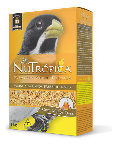 Nutrópica Farinhada Ùmida Passeriformes 1kg Coleiro, Curi