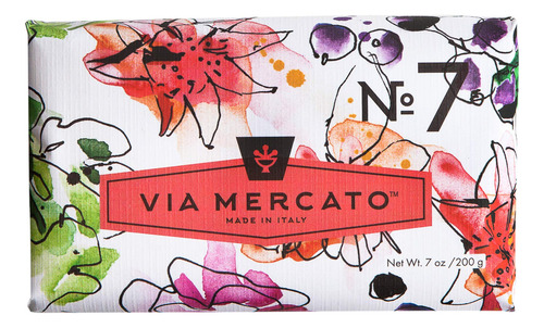 Barra De Jabón Via Mercato No. 7 Melocotón, Flor De Higo Y R