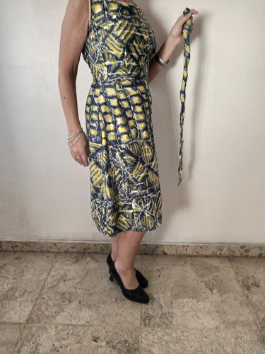 Vestido Vintage. Años 60.estilo Jackie. T.s.diseño Selvático (Usado)