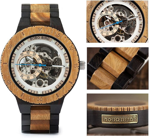 Bobo Bird Reloj Mecánico De Madera Para Hombre De Lujo Liger