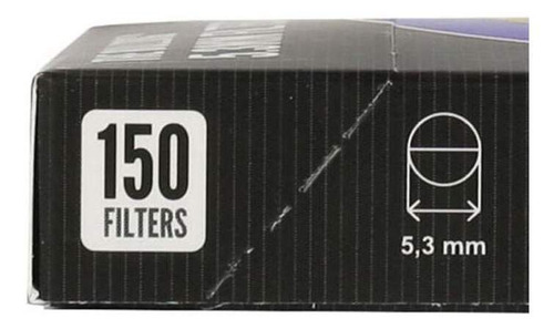 Imagem 4 de 4 de Filtro Para Cigarro Bulldog Extra Slim Caixa Com 150