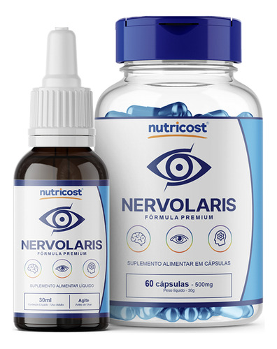 Nervolaris Kit Gota 30ml + Pote 60 Cápsulas Nervo Laris Nervo Laris