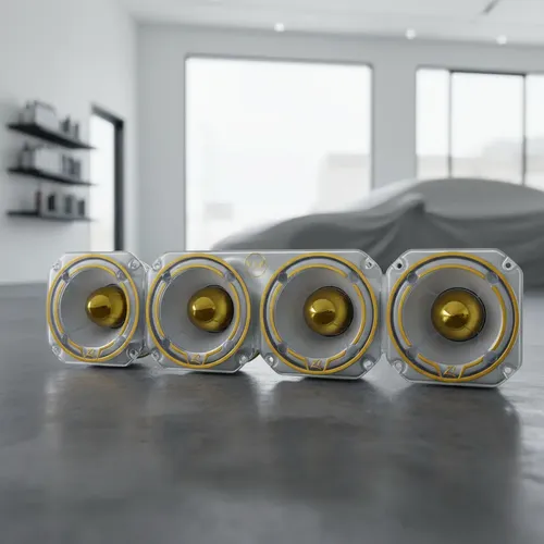 Kit 2 Super Tweeter Zetta Audio Z1 Stz260 Acrílico/dourado