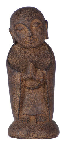 Estatua Piedra Volcanica New Age Jizo Buddha Brown Cada Uno