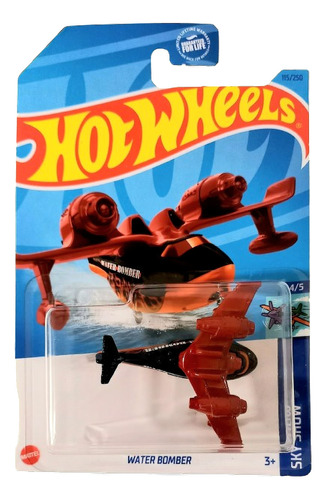 Water Bomber Rojo Hot Wheels F23 Tarjeta Americana