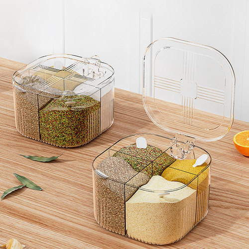Caja De Condimentos Con Tapa, Tarro De Especias Con Asa,