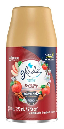 Aromatizante Glade Repuesto Manzana Y Canela 175g Pack X2