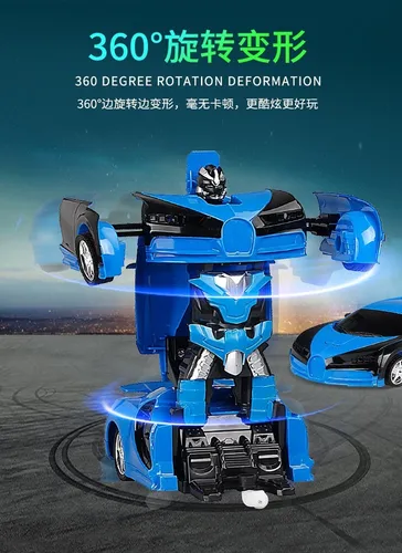 . Rc Coche De Un Botón Se Transforma En Robot For Niños