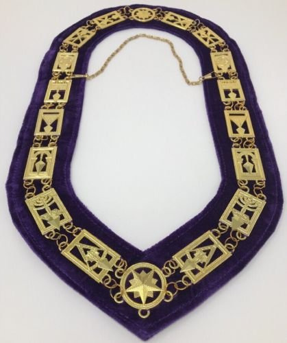 Collar Oficial Masónico Real & Selecto Oro Con Púrpura