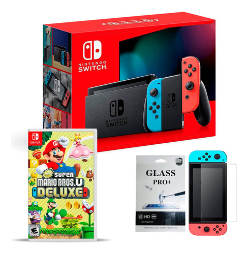 Nintendo Switch + Super Mario Bros U Del + Vidrio Macrotec