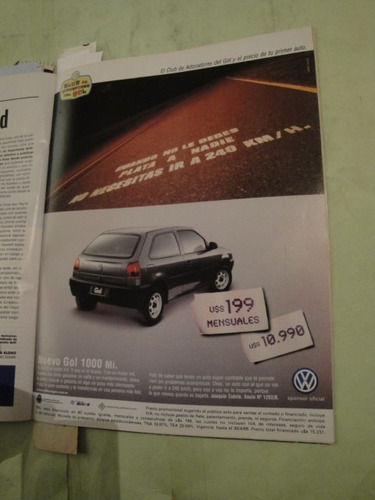 Publicidad Volkswagen Gol Año 1999