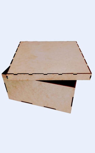 6 Cajas De Madera  Mdf  Regalo Fiesta 20x20x20cm