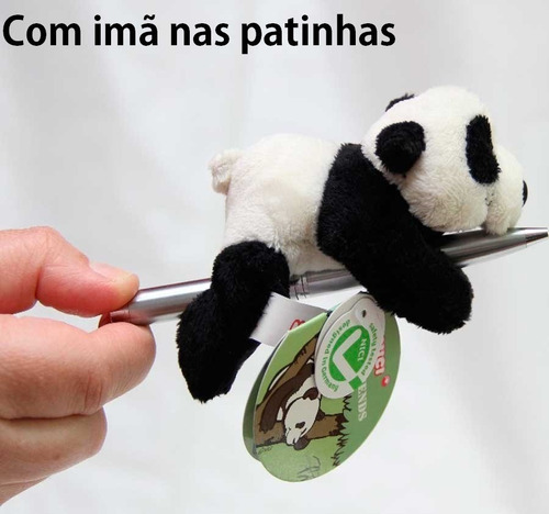 Urso Ursinho Com Imã Pelúcia Panda 12cm Presente Namorada