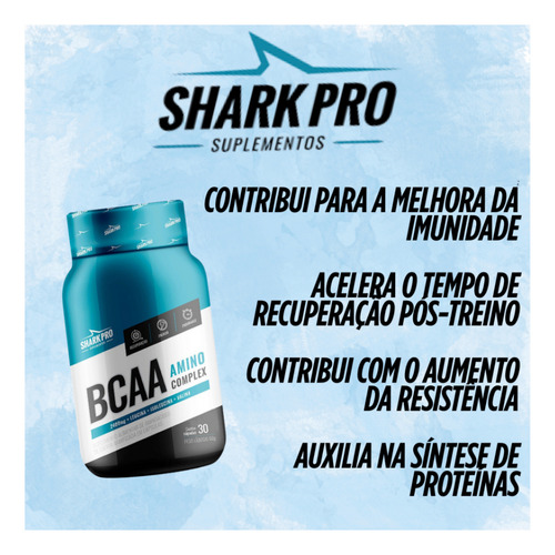 Whey Protein 907g + Bcaa 30 Cap + Coqueteleira 600ml - Shark