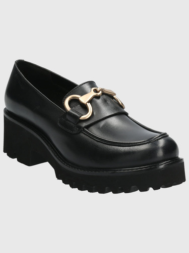 Mocasín Cuero Mujer Lani Negro