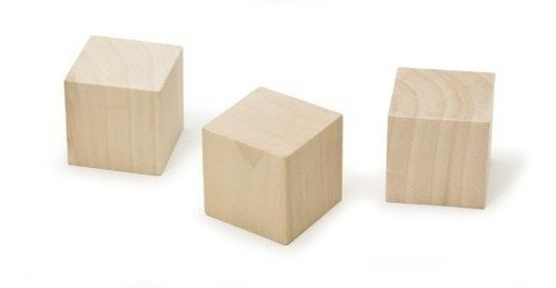 Darice 9112-53 Cubo De Madera Natural Sin Terminar, 1-1 / 4-