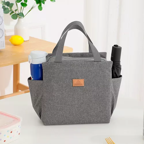 Bolsa de mano gris reforzada para comida congelada