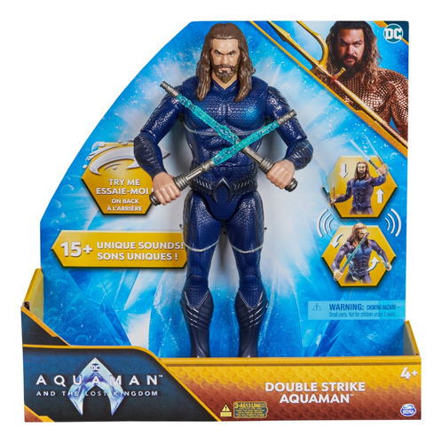 Aquaman Double Strike Figura De Acción 29 Cm Con Sonido