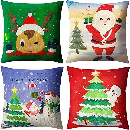 Bininbox Christmas Pillow Covers Set Of 4