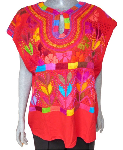 Blusas Bordadas A Mano Talla Xl / Milpa Artesanales Chiapas