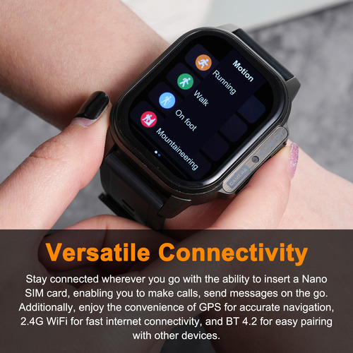Reloj Dm62 4g, Correa Deportiva, Wifi, Gps, Reloj Bt, Compatible Con Sim