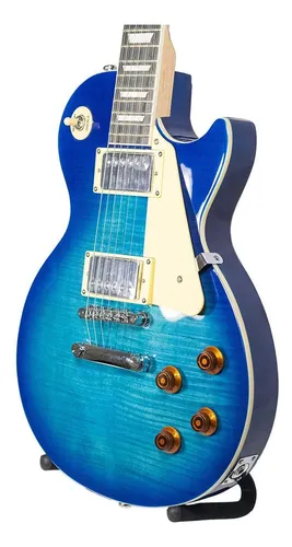 comprar Guitarra Eléctrica Logan Tipo Les Paul Tiger Blueberry Burst Color Azul Material Del Diapasón Maple Orientación De La Mano Diestro