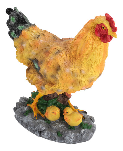 Estatua De Gallina De Jardín De Pollos Pequeños, Gallina, Ac