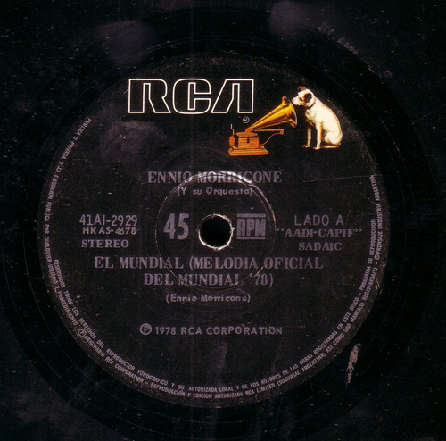 Ennio Morricone Melodia Oficial Del Mundial 78 Simple Pvl