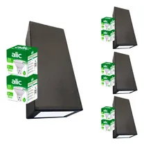 Comprar Aplique Pared Exterior Bidireccional Pack X4  + Lamparas Led