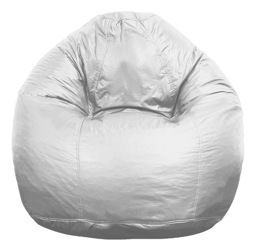 Puff Conforto Com Enchimento Modelo Pêra Quarto Sala Grande Cor Branco
