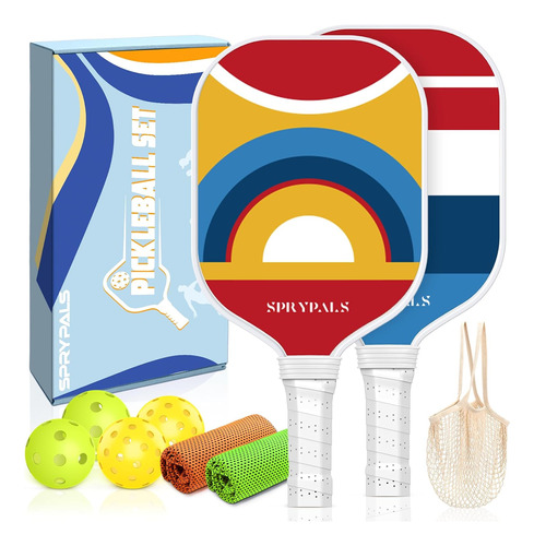 Paletas De Pickleball, Juego De 2 De Fibra De Vidrio Ap...