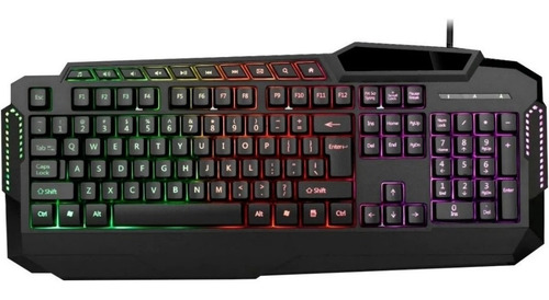 Teclado Gamer De Lujo Retroiluminado Rgb Cable 150cm Usb Ñ