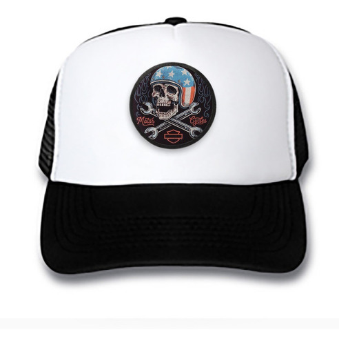 Gorra Trucker Motor Moto Motorcycle Harley Craneo Mot11