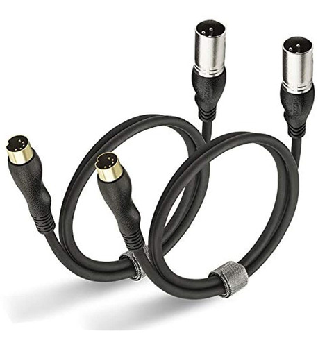 Cable Ebxya Midi A Xlr (3 Pies, Midi Macho A Xlr Macho -paqu