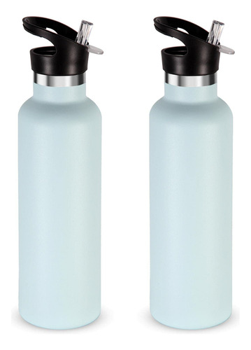 Neihepal Botellas De Agua Aisladas De 24 Onzas, Paquete De 2