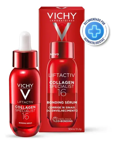 Sérum Anti-idade Colágeno Specialist, Estimula 16 Tipos De Colágeno, Reduz Rugas, Melhora A Firmeza E Corrige 16 Sinais Do Envelhecimento, Liftactiv Vichy, 30ml Todo Tipo De Pele Dia/noite