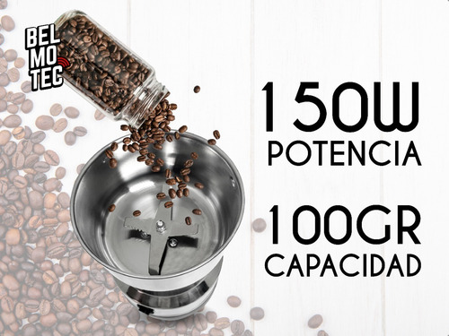 Imagen 3 de 10 de Molinillo De Granos De Café Electrico Especias Semilla Muele