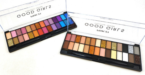 Paleta Sombras Ojos Mate Satinado Glitter 2 Unidades Pink 21