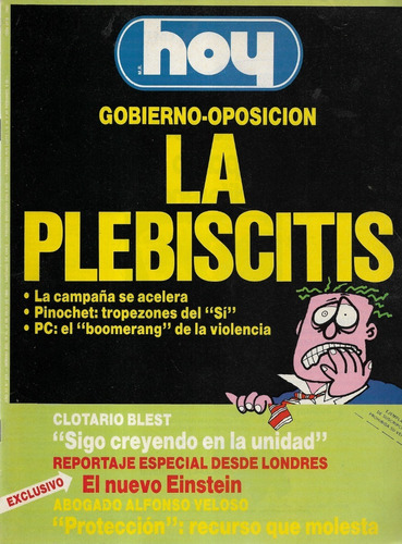 Revista Hoy N 574 / 25 Julio 1988 / La Plebiscitis