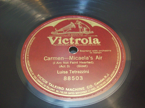 Adp Disco Pasta Carmen - Micaela's Air Luisa Tetrazzini 12''