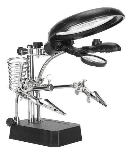 Lupa, Clip Auxiliar, Ajustable, Soporte De Escritorio