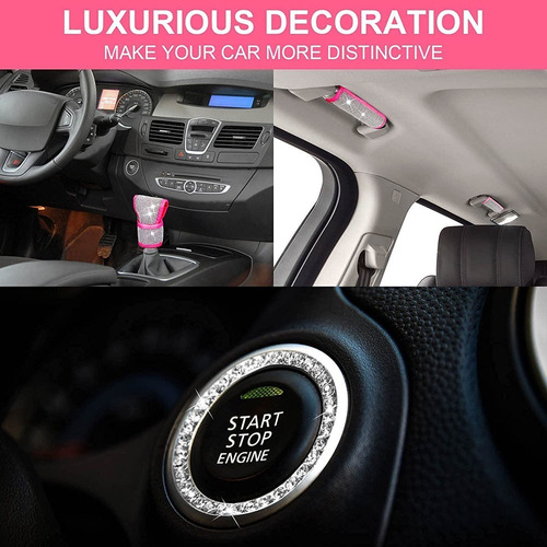 Juego Interior De Coche Rosa Rojo Para Mujer (4 Piezas)