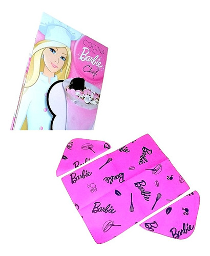 Silant Pack Barbie Chef 1 Mantel +2 Servilletas Tela Recetas